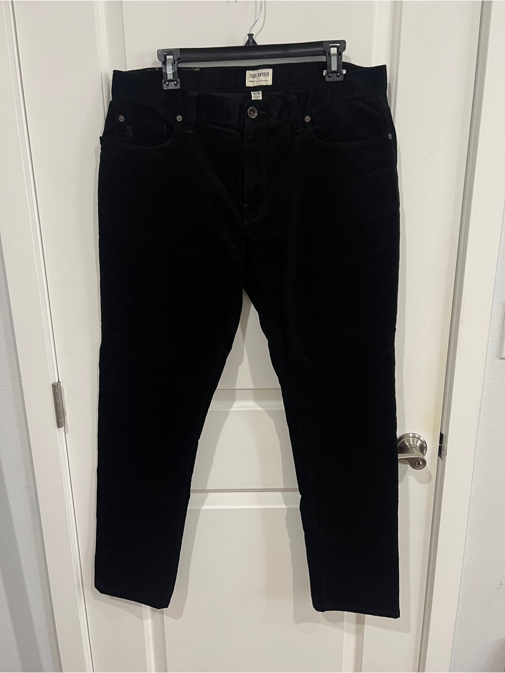 Todd Snyder Slim 5-Pocket Black Corduroy Pant - sz 34x30